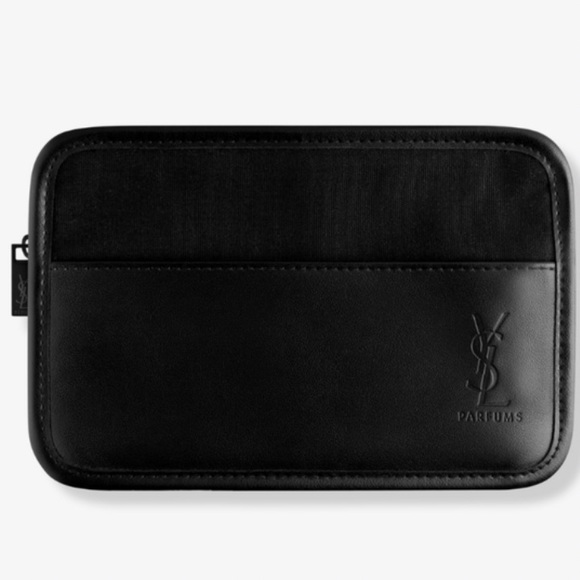 ⚫️ Yves Saint Laurent YSL Limited Edition Black Men Pouch & Protective Dust Bag - Picture 1 of 4